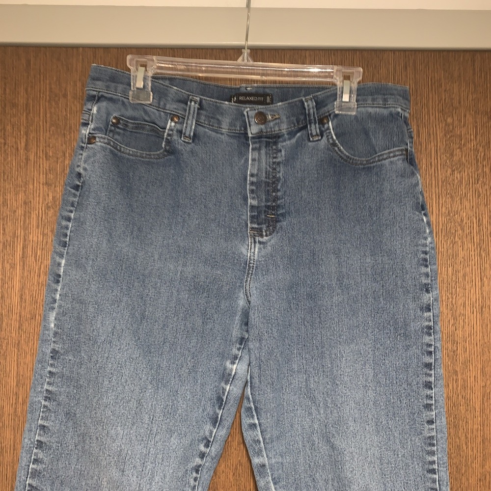 Women's LEE Relaxed Fit Denim Jeans Bootcut Jeans Stretch Denim Size 12 SHORT - Picture 2 of 7